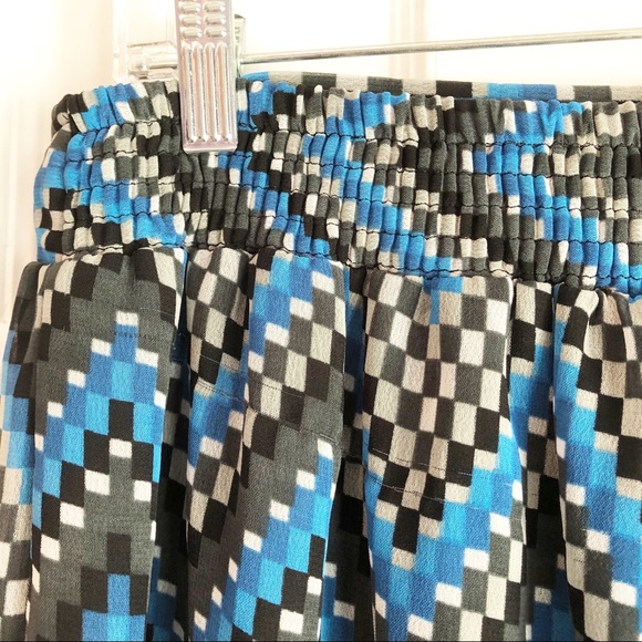 Dots 1X Checkered Chevron Wide Leg Palazzo Pants - Picture 15 of 16